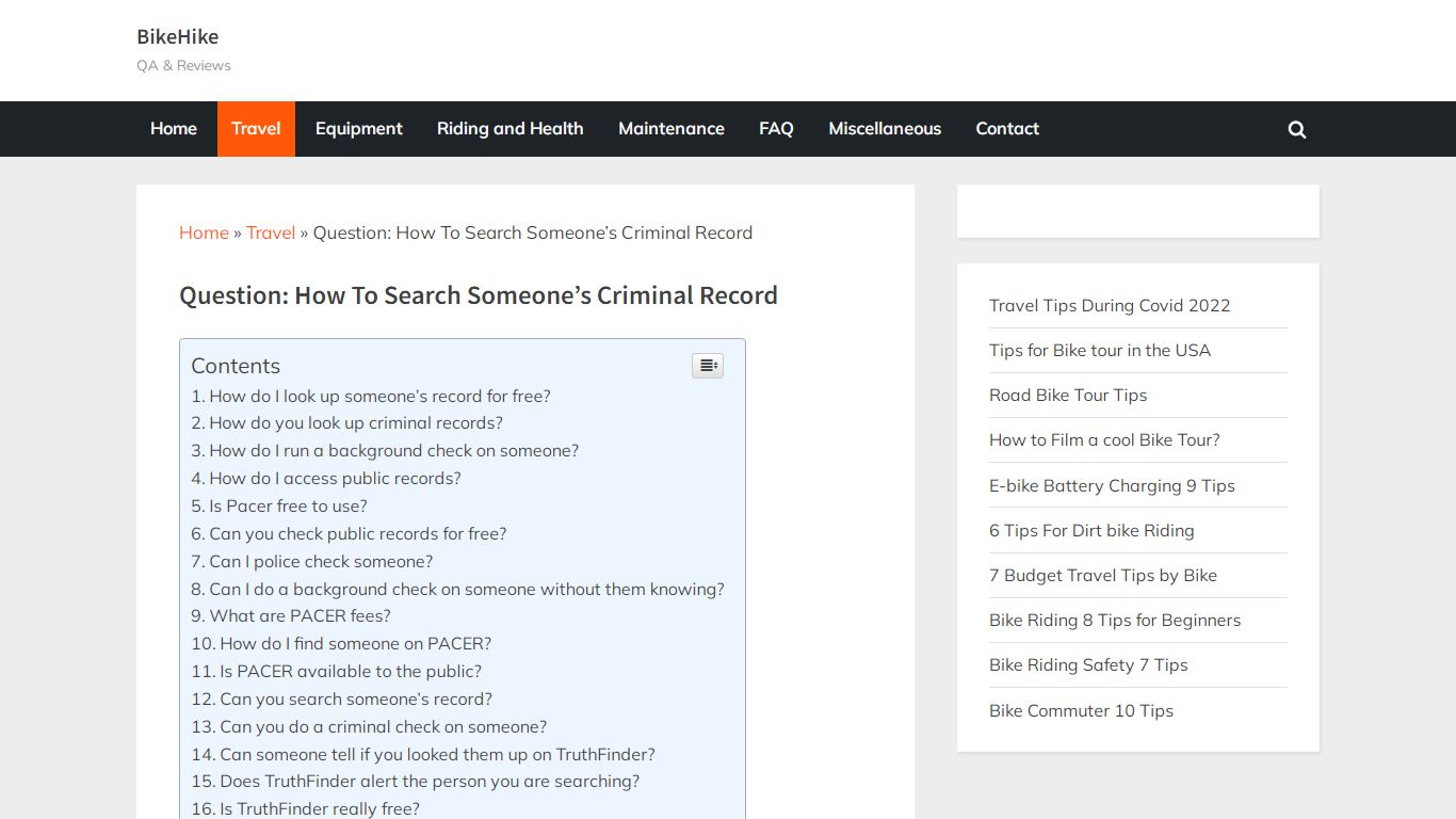 Question: How To Search Someone's Criminal Record - BikeHike